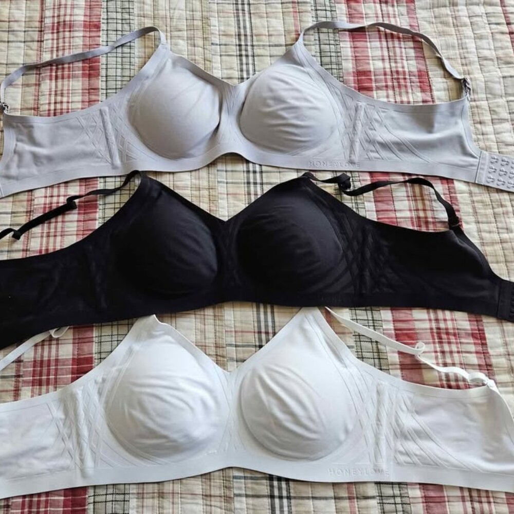 3 honeylove silhouette bras size M (36b/c)